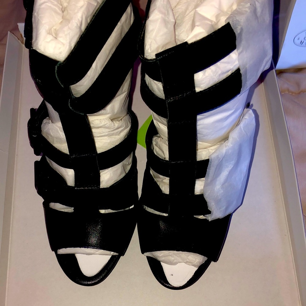 Steve Madden badgal black leather womens 9